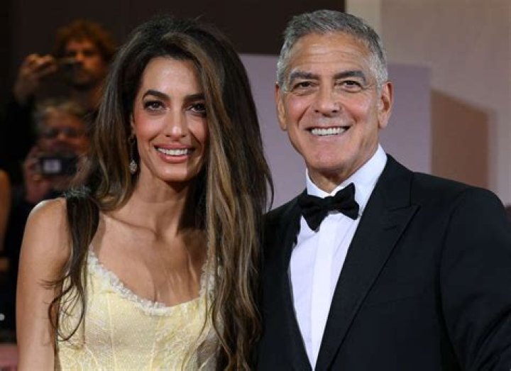 bitchy | Actor George Clooney with his wife Amal in Venice ahead of an award show