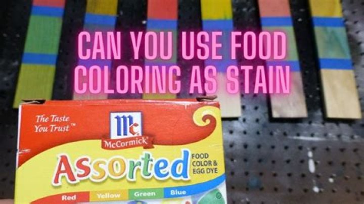 Can you add food coloring to wood stain?