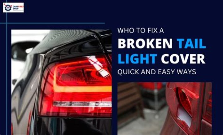 Can you drive with a broken tail light cover UK?
