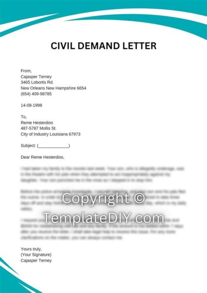 Does a civil demand letter go on your record?