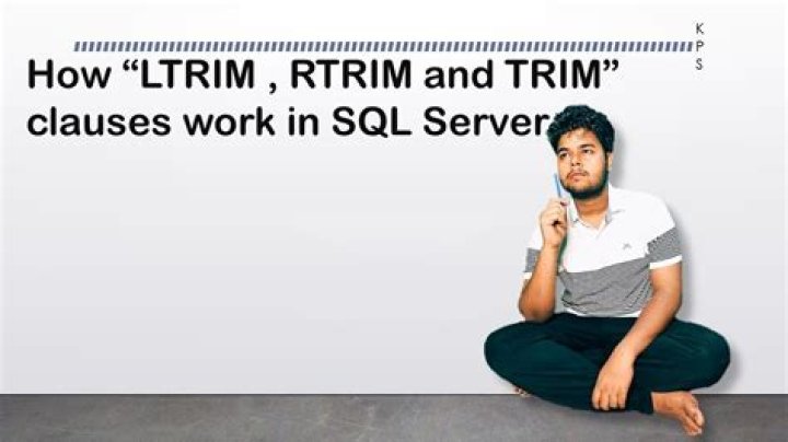 How do you do Ltrim and Rtrim in SQL Server?