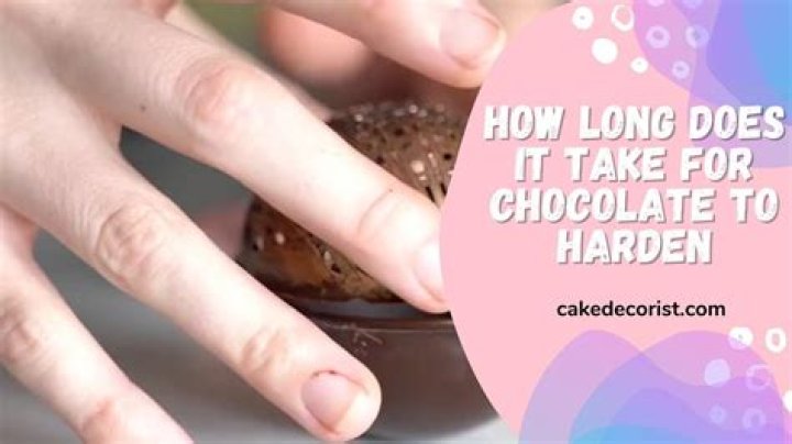 How long does it take for chocolate to harden in the freezer?