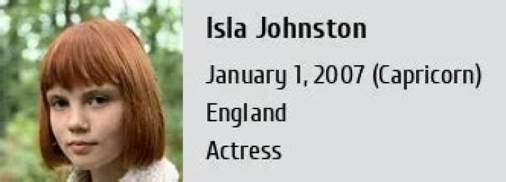Isla Johnston Height, Weight, Net Worth, Age, Birthday, Wikipedia, Who, Instagram, Biography
