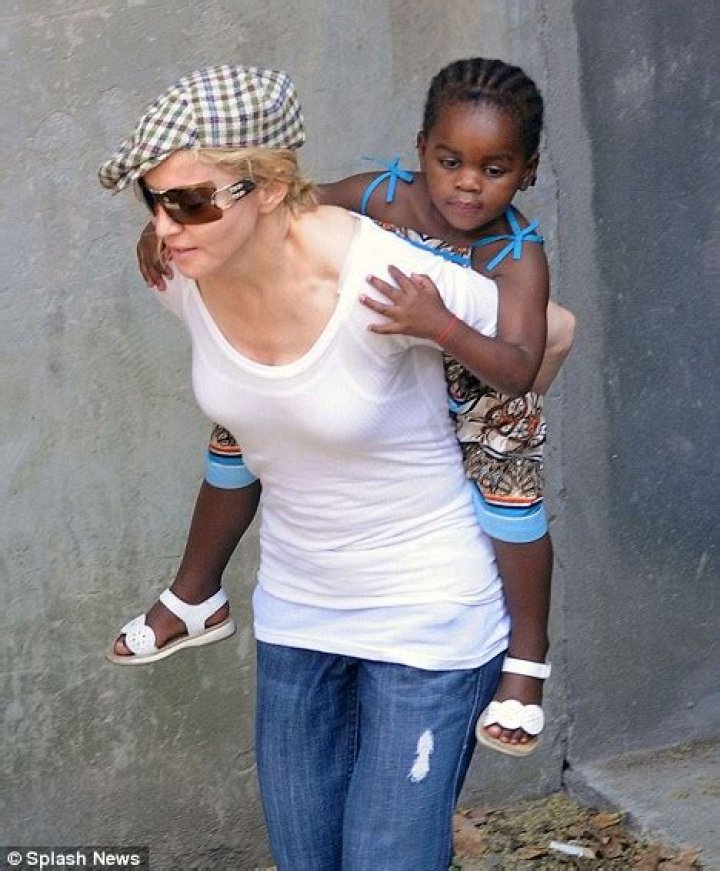 Madonna and Mercy spotted outside the Kabbalah centre on Saturday