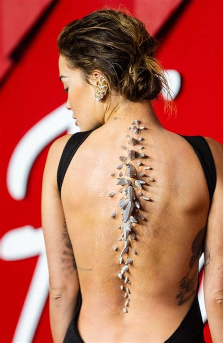 Rita Ora's dangerously bizarre outfit with prosthetic chrome spikes makes history