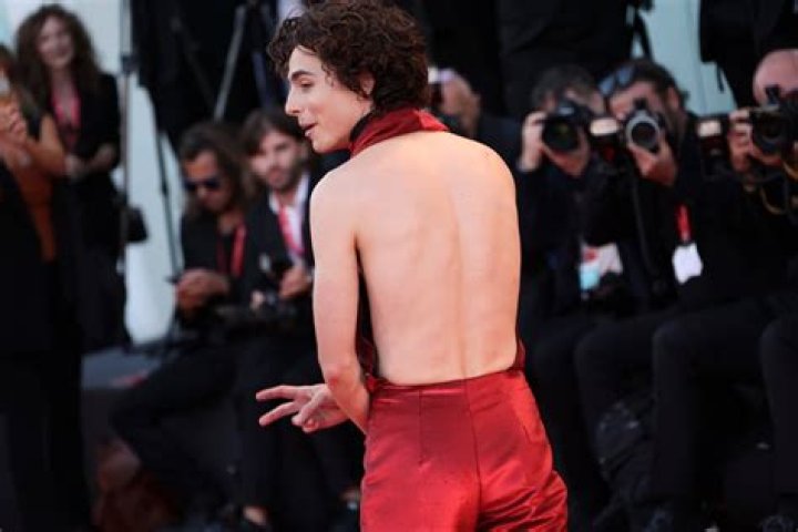 Timothee Chalamet Owned the Venice Film Festival with his Red Backless Top!