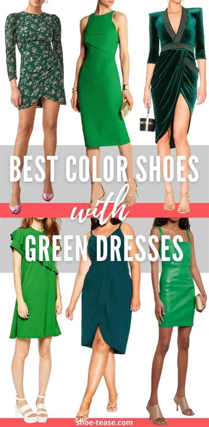 What color shoes go best with emerald green dress?