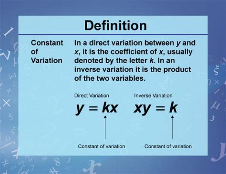What does the constant of variation represent?