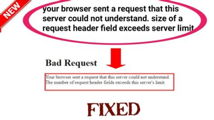 What does this mean your browser sent a request that this server could not understand size of a request header field exceeds server limit?